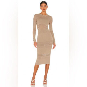 Revolve Lovers & Friends Tianna‎ Dress Mushroom Brown Size Small